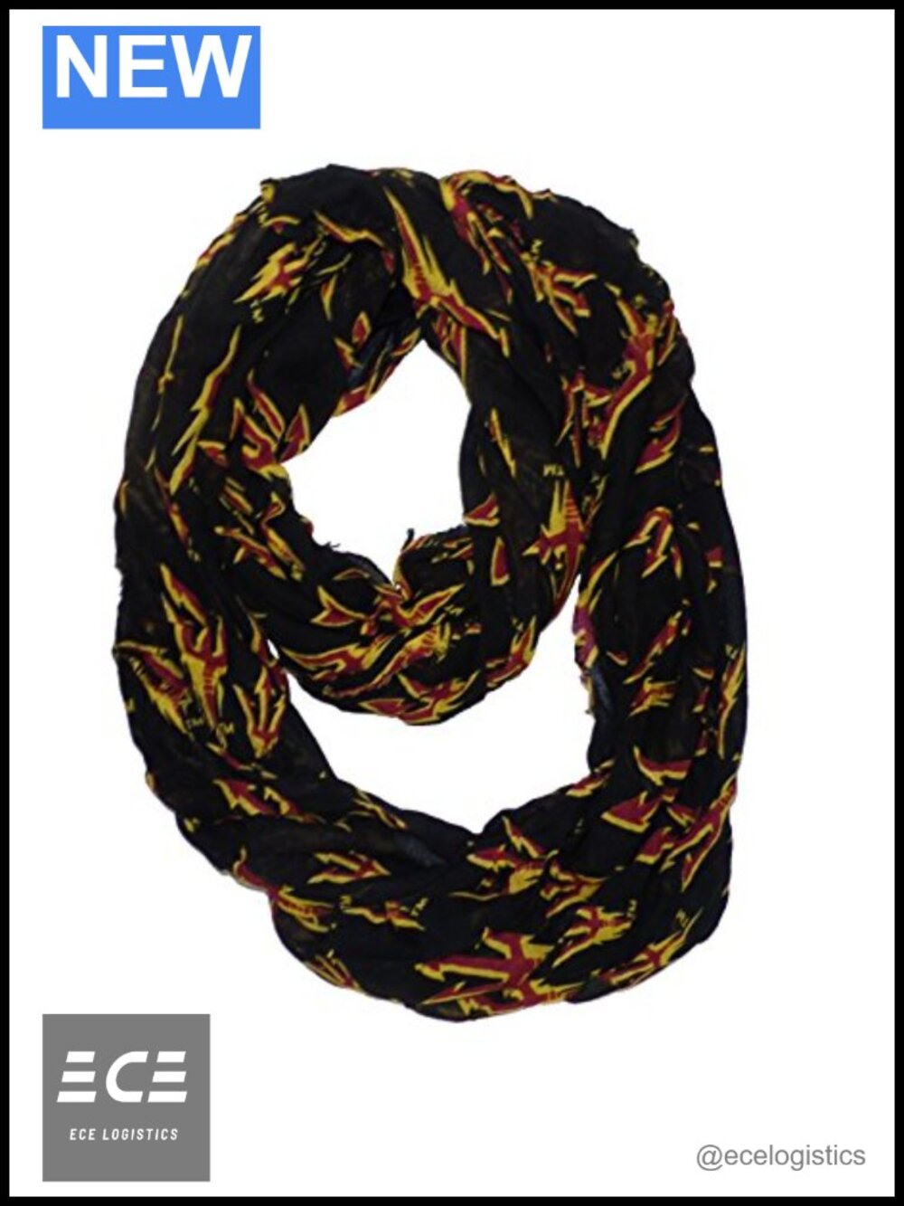 ZooZatz Arizona State Sun Devils Repeat Logo Infinity Scarf One Size Viscose